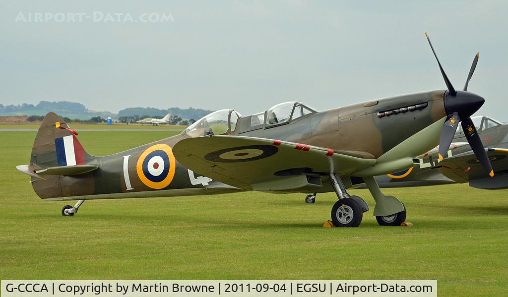 G-CCCA, 1944 Supermarine 509 Spitfire TR.IXc C/N CBAF.9590, DULL AND RAINY