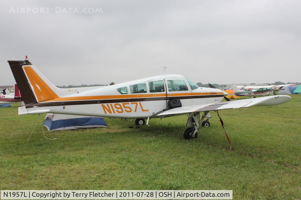 N1957L, 1976 Beech B24R Sierra C/N MC-423, Aircraft in the camping areas at 2011 Oshkosh