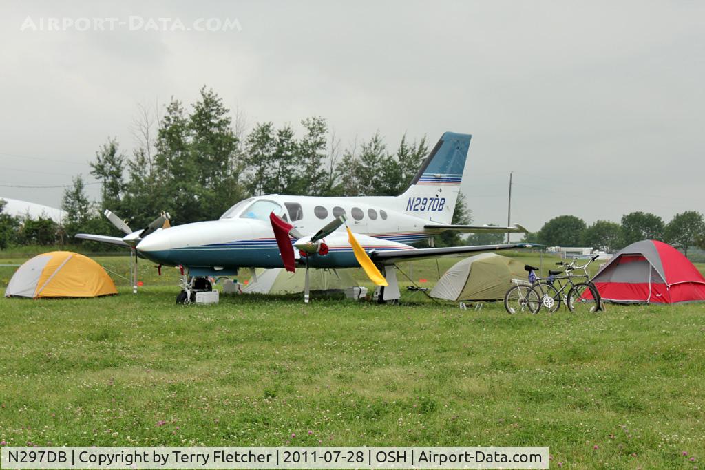 N297DB, Cessna 421C Golden Eagle C/N 421C0826, Aircraft in the camping areas at 2011 Oshkosh