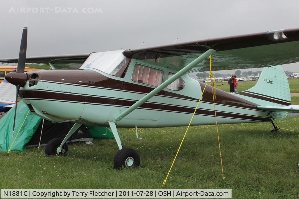 N1881C, 1953 Cessna 170B C/N 26025, Aircraft in the camping areas at 2011 Oshkosh