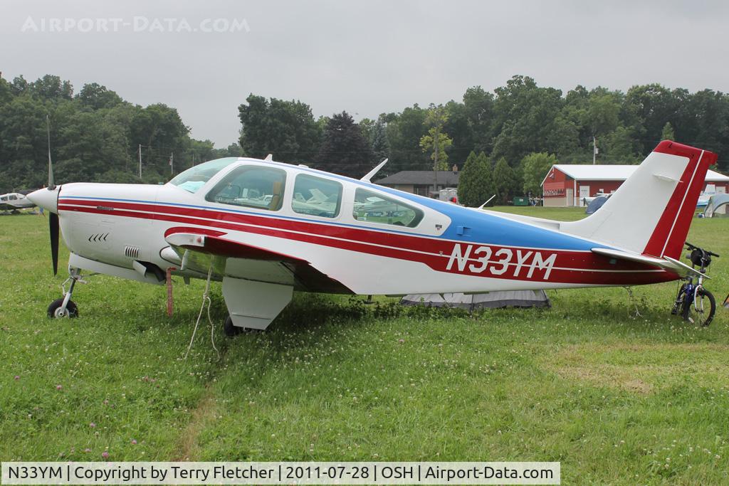 N33YM, 1979 Beech F33A Bonanza C/N CE-840, Aircraft in the camping areas at 2011 Oshkosh
