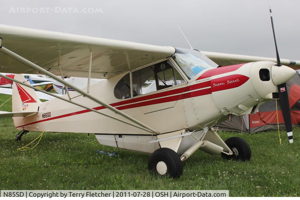N85SD, 1985 Piper PA-18 Super Cub Replica C/N 705-85, Aircraft in the camping areas at 2011 Oshkosh