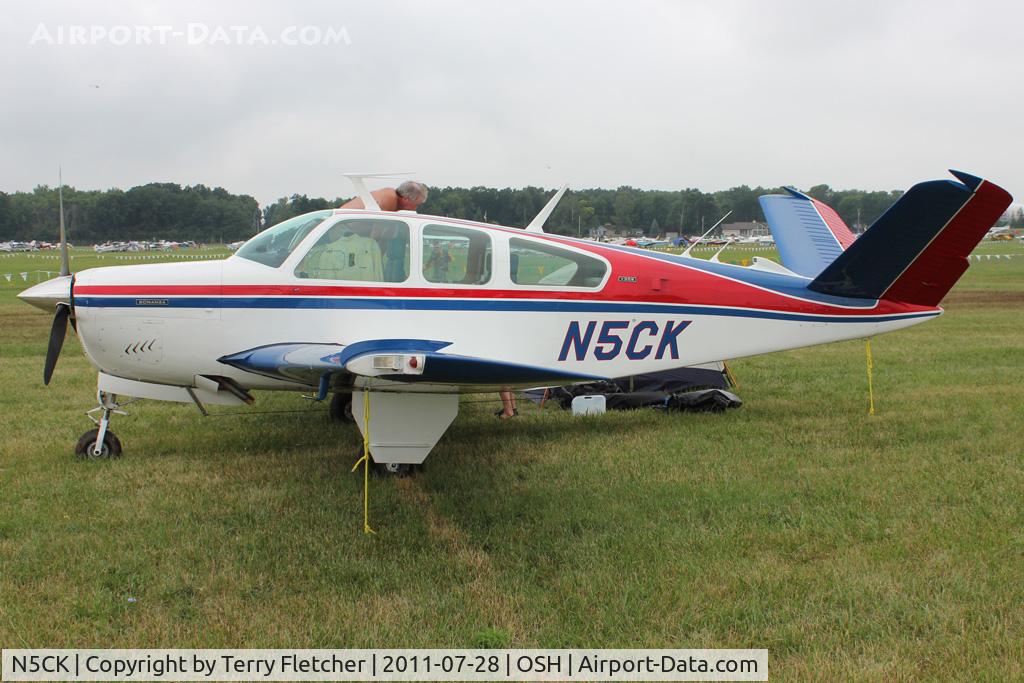 N5CK, 1974 Beech V35B Bonanza C/N D-9693, Aircraft in the camping areas at 2011 Oshkosh