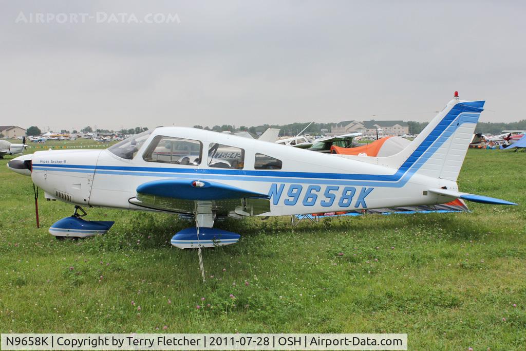 N9658K, 1976 Piper PA-28-181 C/N 28-7690271, Aircraft in the camping areas at 2011 Oshkosh