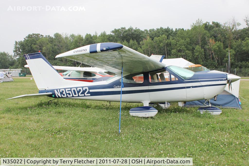 N35022, 1974 Cessna 177B Cardinal C/N 17702161, Aircraft in the camping areas at 2011 Oshkosh