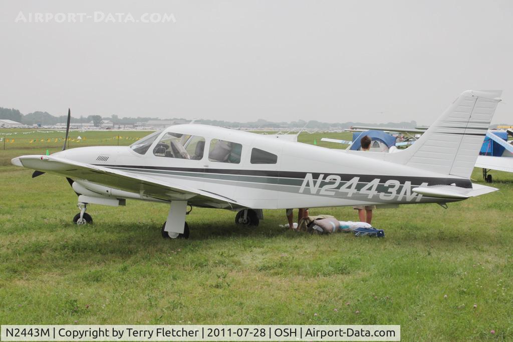 N2443M, 1977 Piper PA-28R-201T Cherokee Arrow III C/N 28R-7803128, Aircraft in the camping areas at 2011 Oshkosh