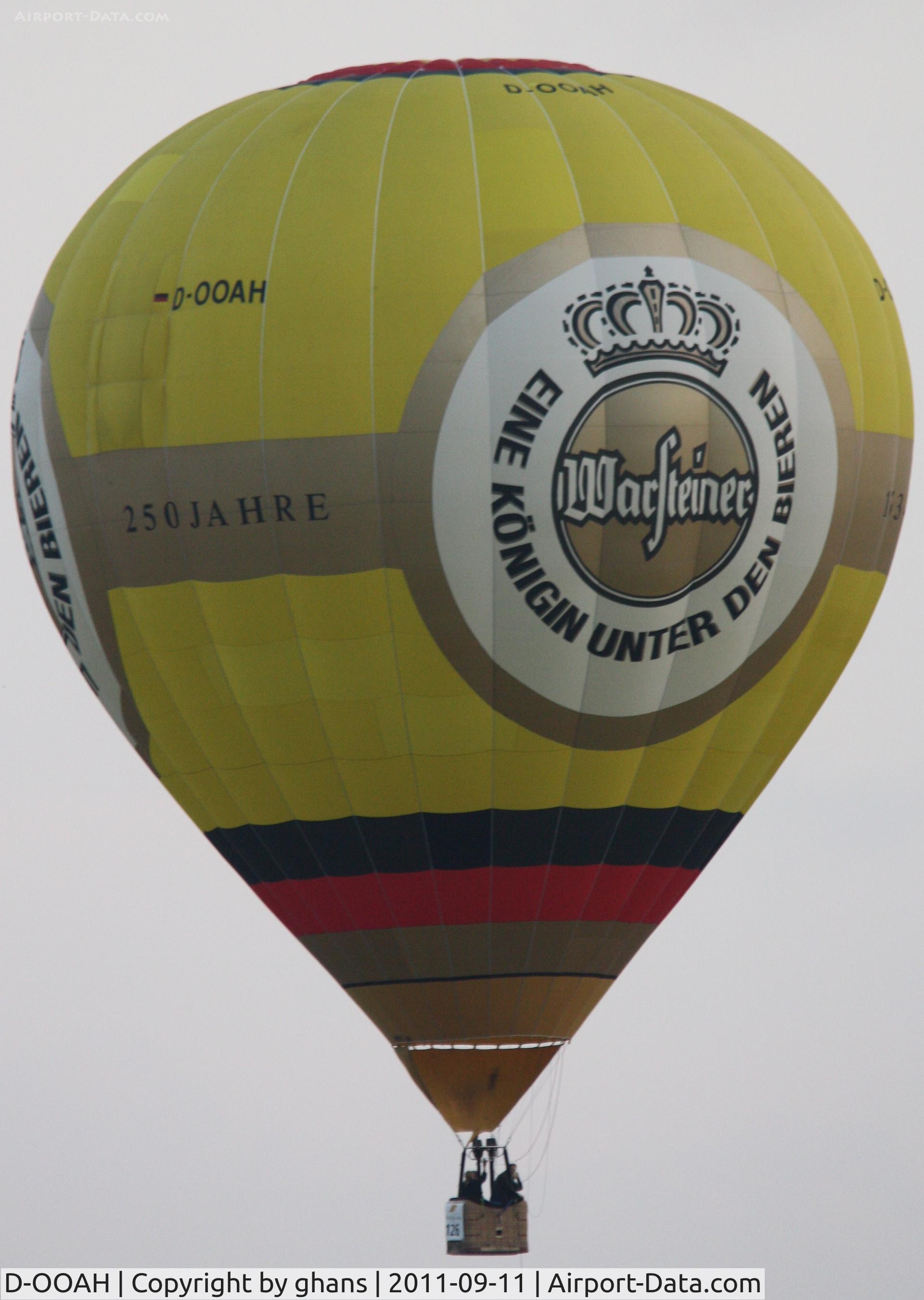 D-OOAH, 2003 UltraMagic M-120 C/N 120/10, WIM 2011
'Warsteiner'