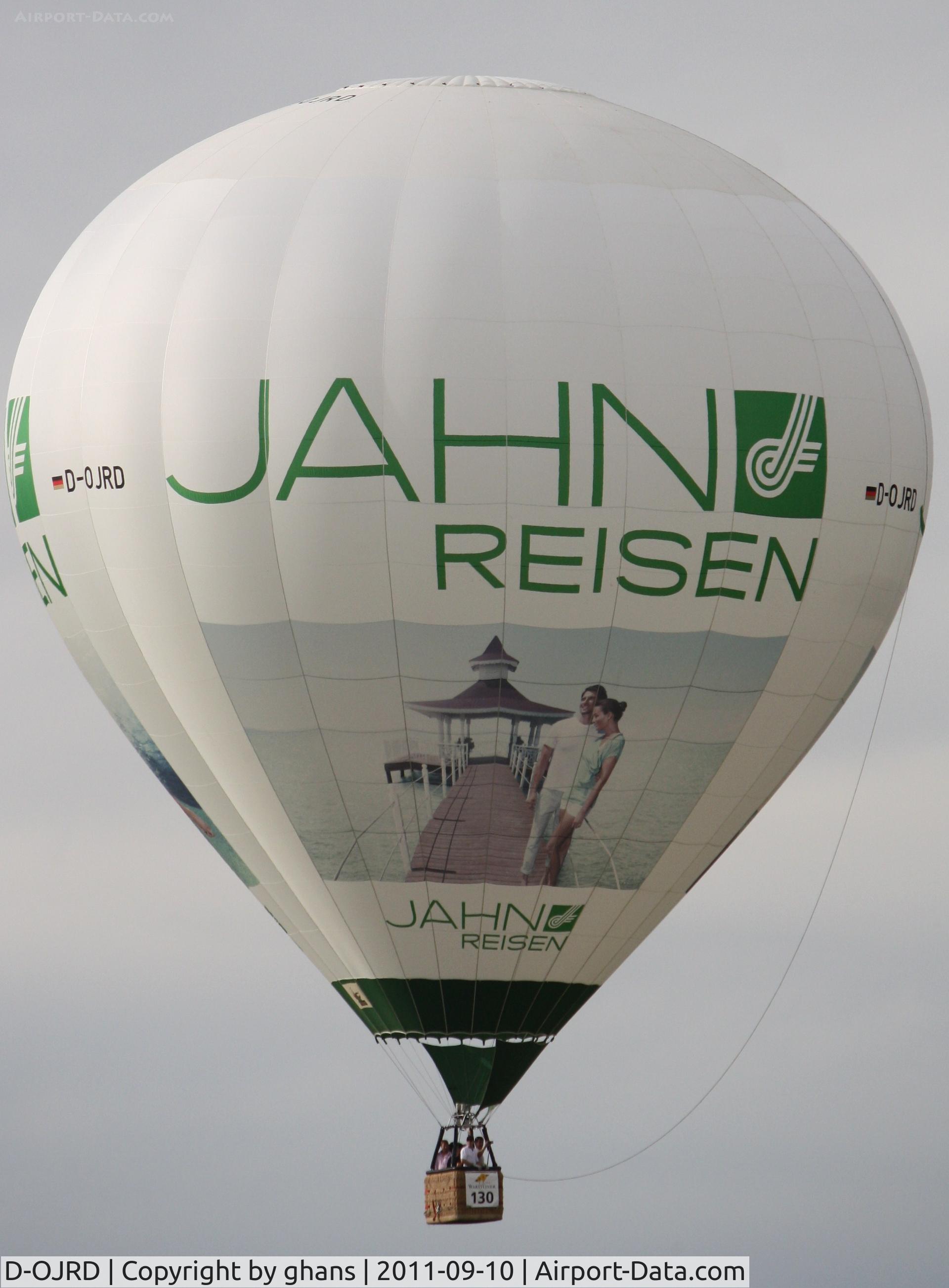 D-OJRD, 2010 Schroeder Fire Balloons G C/N 1409, WIM 2011
'Jahn Reisen'