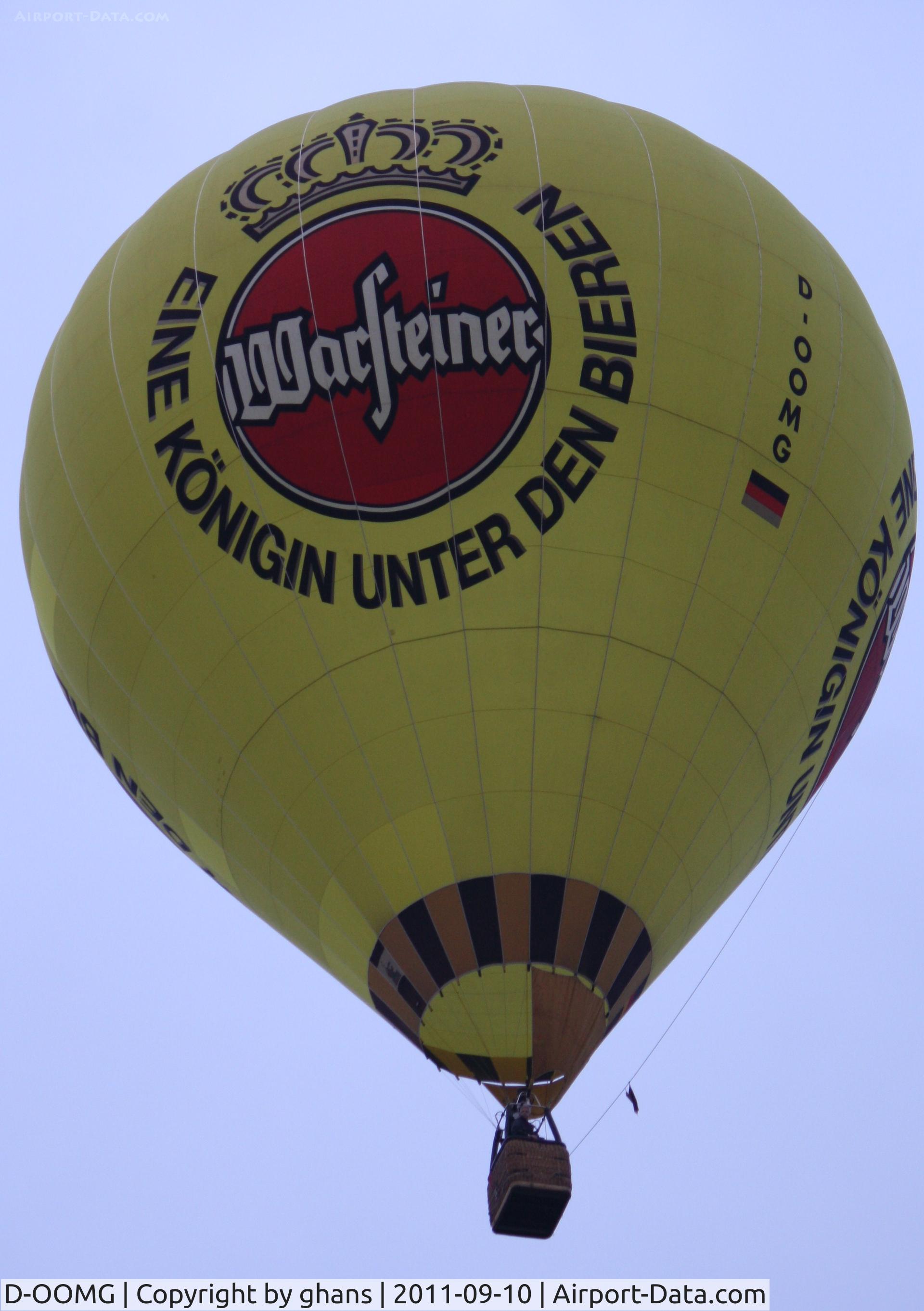 D-OOMG, 1999 Schroeder Fire Balloons G24/16 C/N 736, WIM 2011
'Warsteiner'