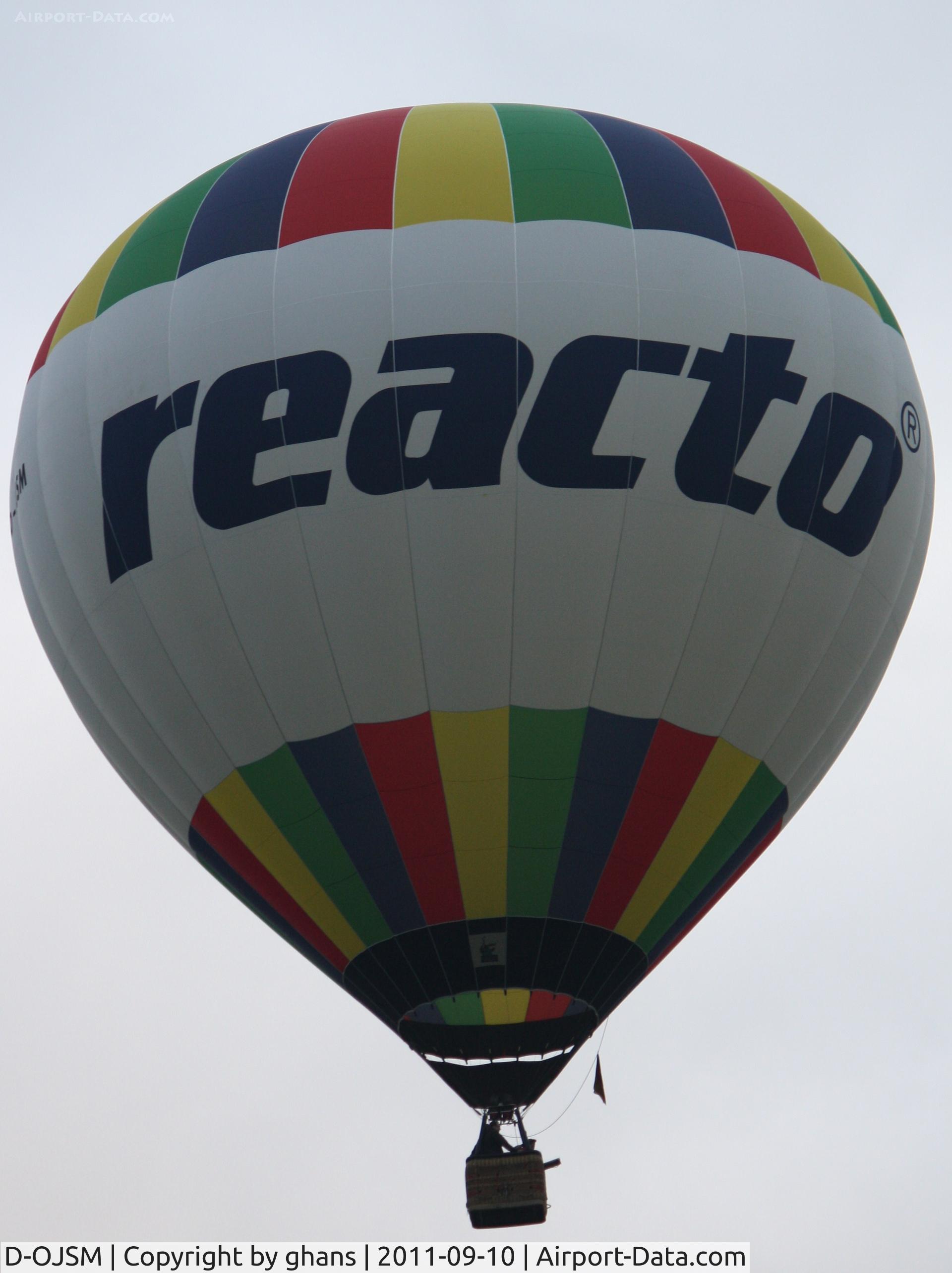 D-OJSM, 2002 Schroeder Fire Balloons G34/24 C/N 980, WIM 2011
'Deutsche Papier - Reacto'