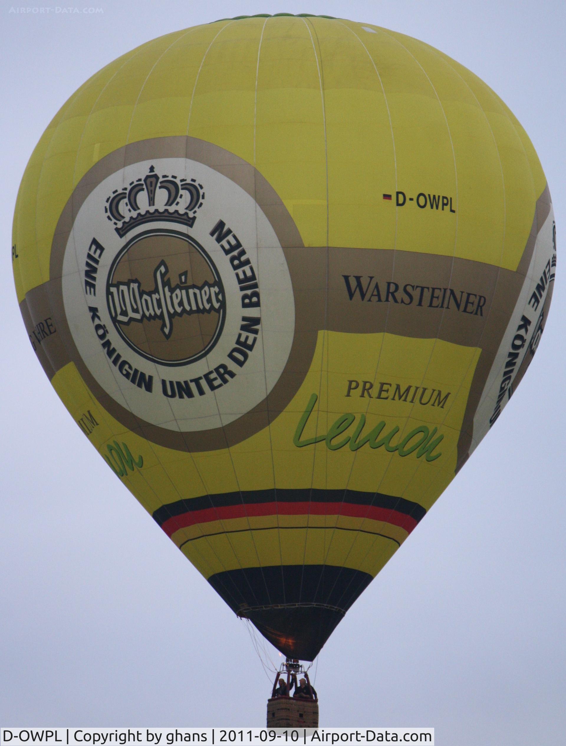 D-OWPL, 2005 UltraMagic M-120 C/N 120/15, WIM 2011
'Warsteiner Lemon'