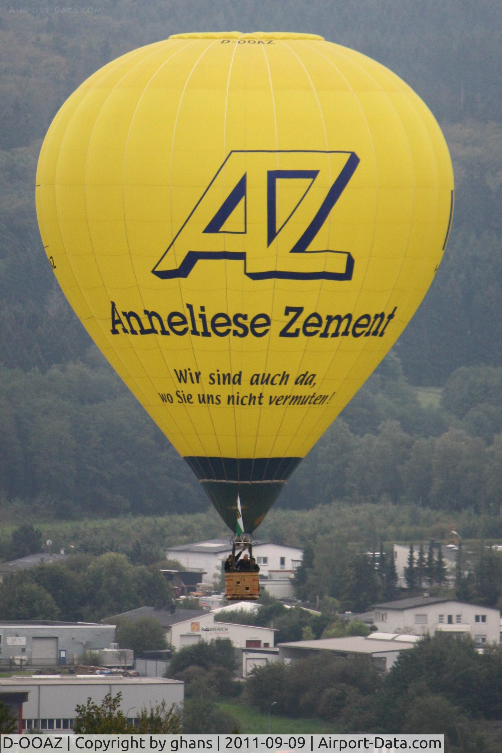 D-OOAZ, 2000 Colt Balloons Ltd Colt 90 C/N 4928, WIM 2011
'Anneliese Zement'