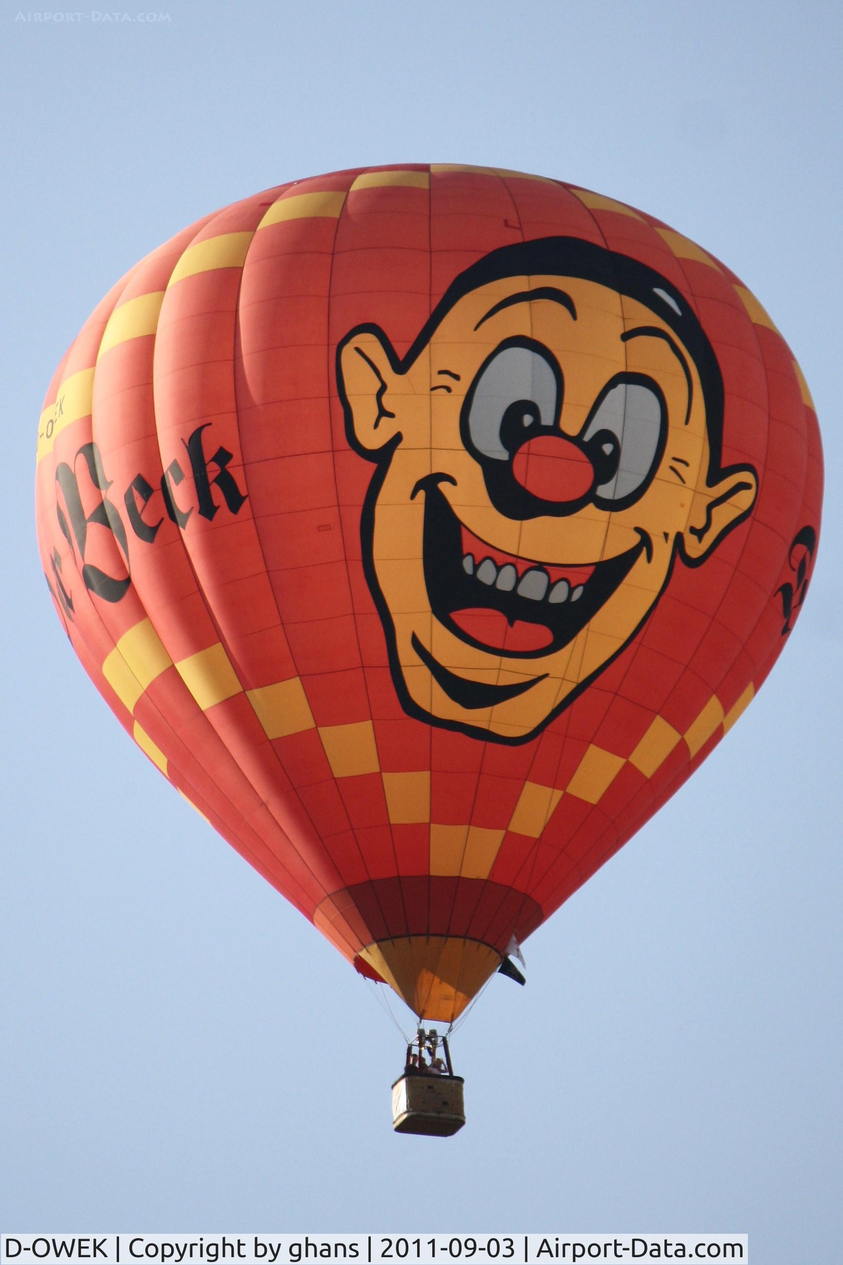 D-OWEK, 2008 Schroeder Fire Balloons G34/24 C/N 1341, WIM 2011
'Der Beck'
