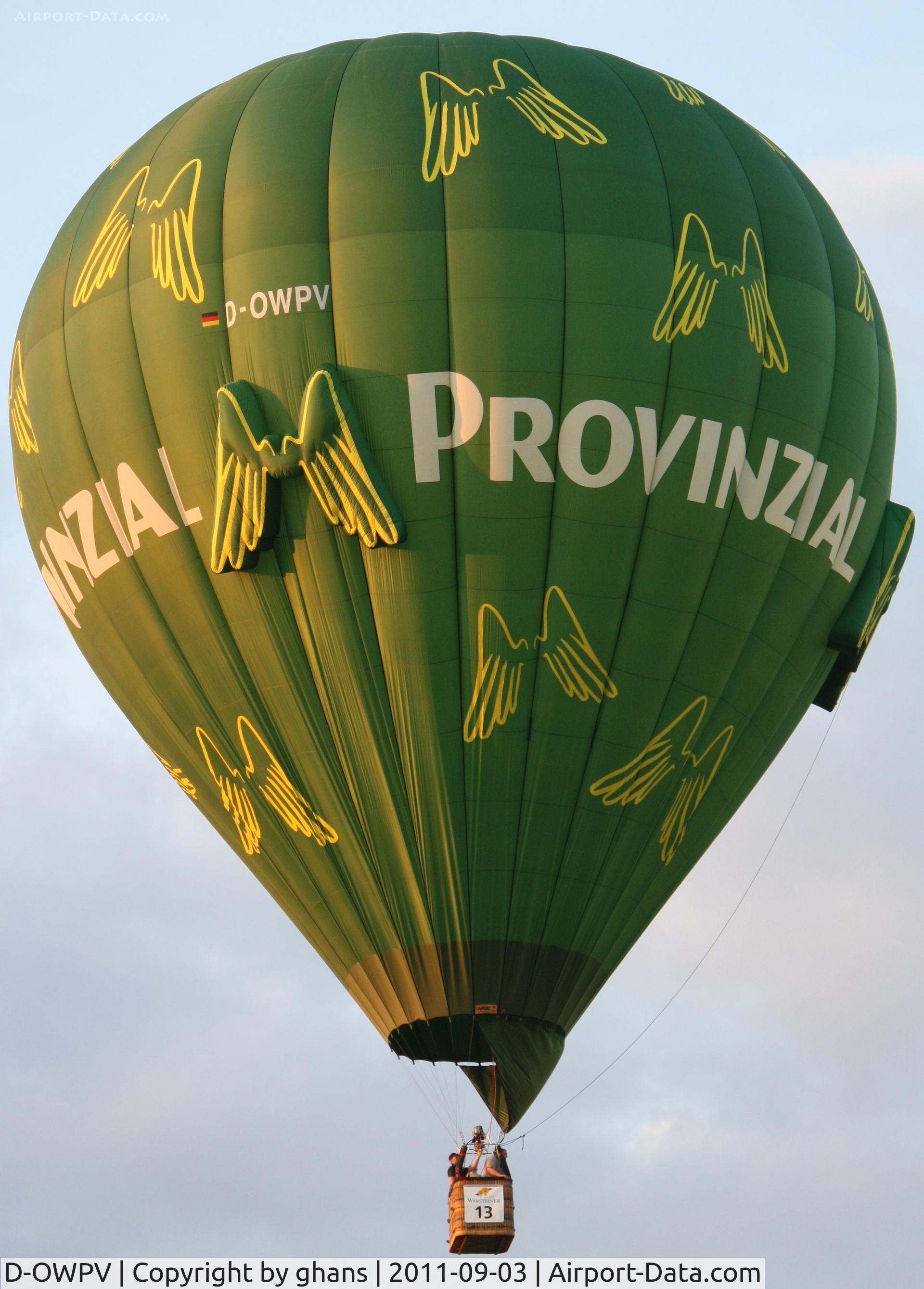 D-OWPV, 2003 UltraMagic M-120 C/N 120/06, WIM 2011
'Provinzial'