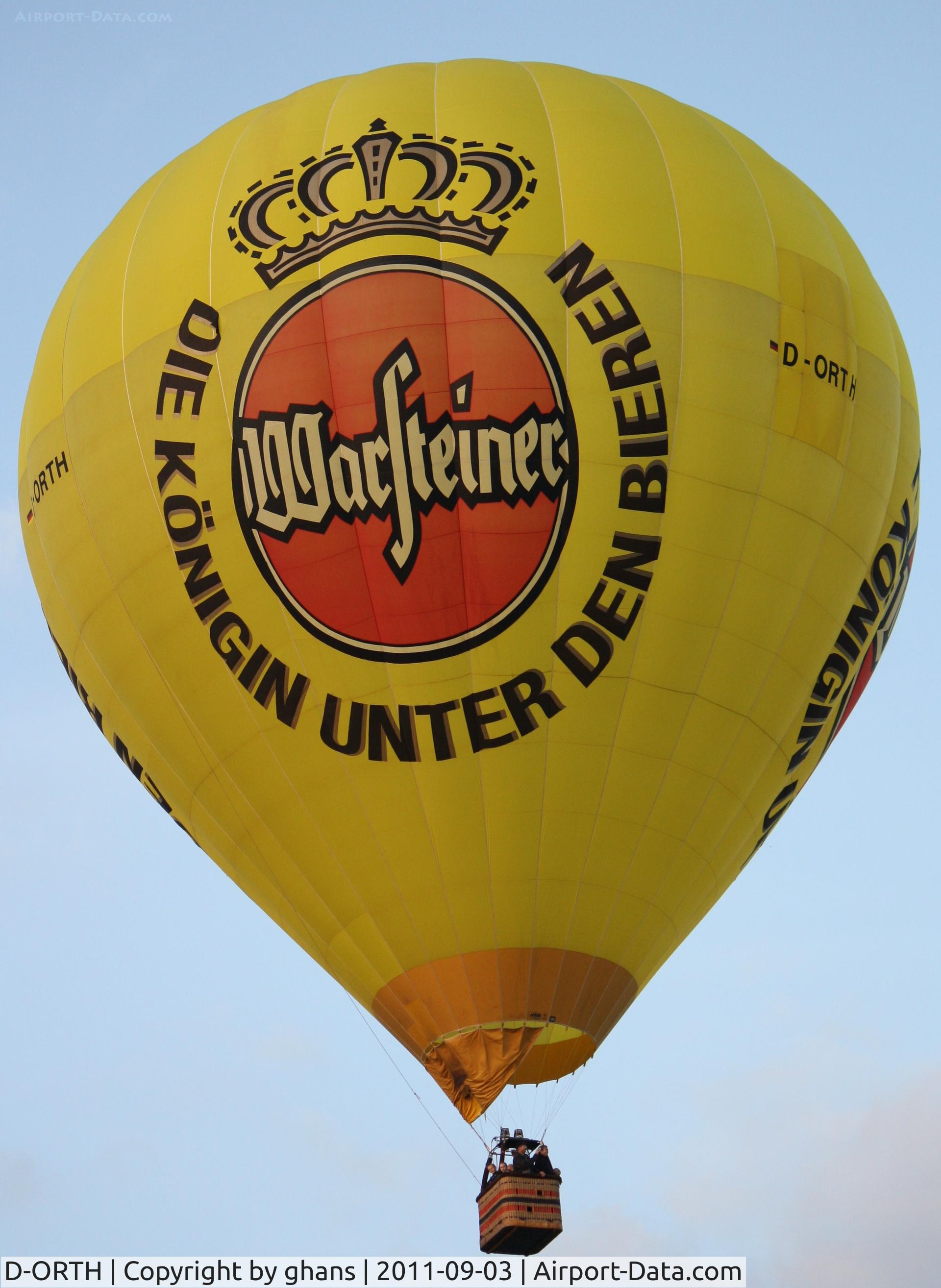 D-ORTH, 2002 Ultra Magic M-145 C/N 145/39, WIM 2011
'Warsteiner'