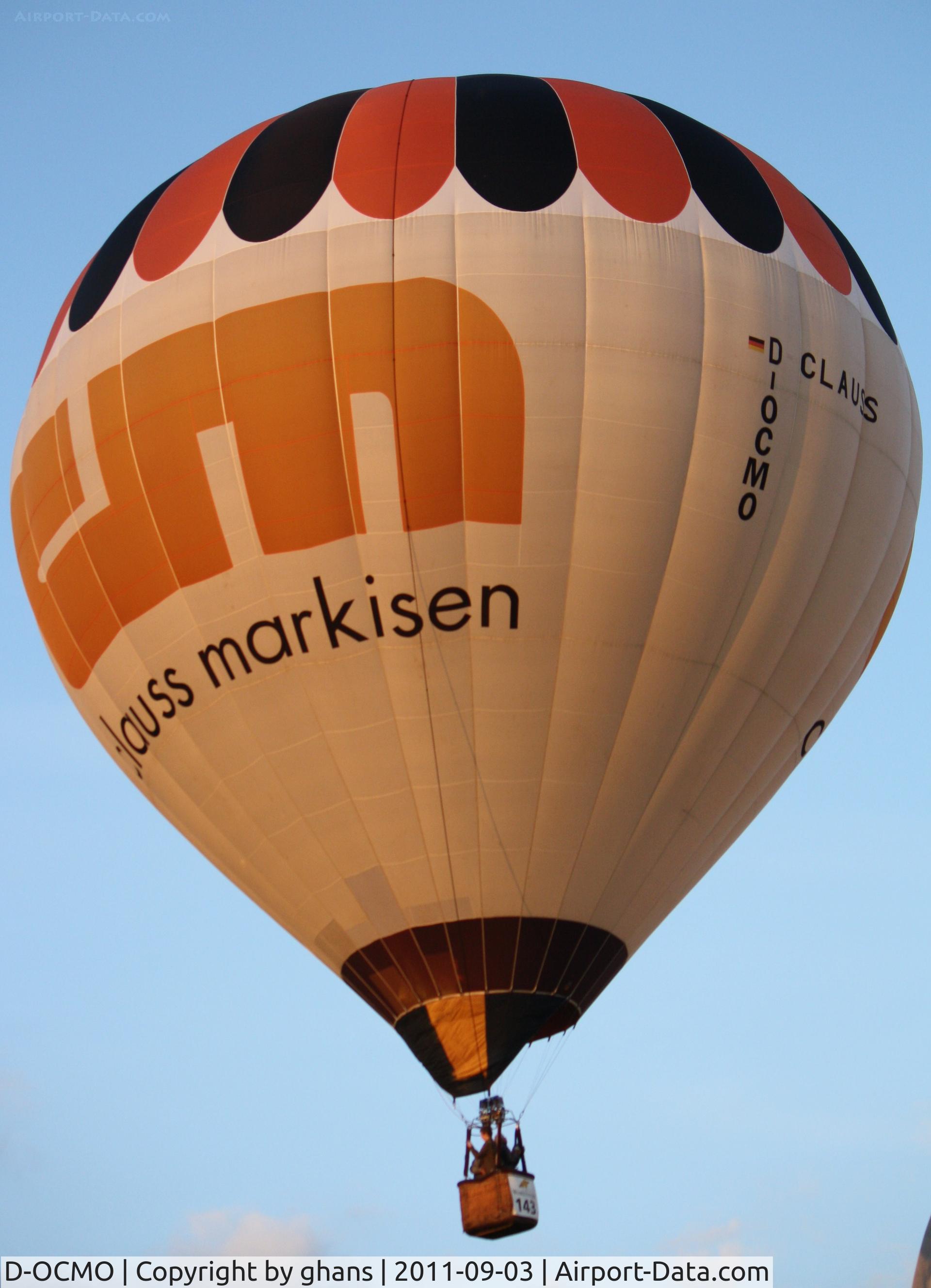 D-OCMO, 2003 Lindstrand Balloons Ltd LBL 105A C/N 528, WIM 2011
'Cm - Clauss Markisen'