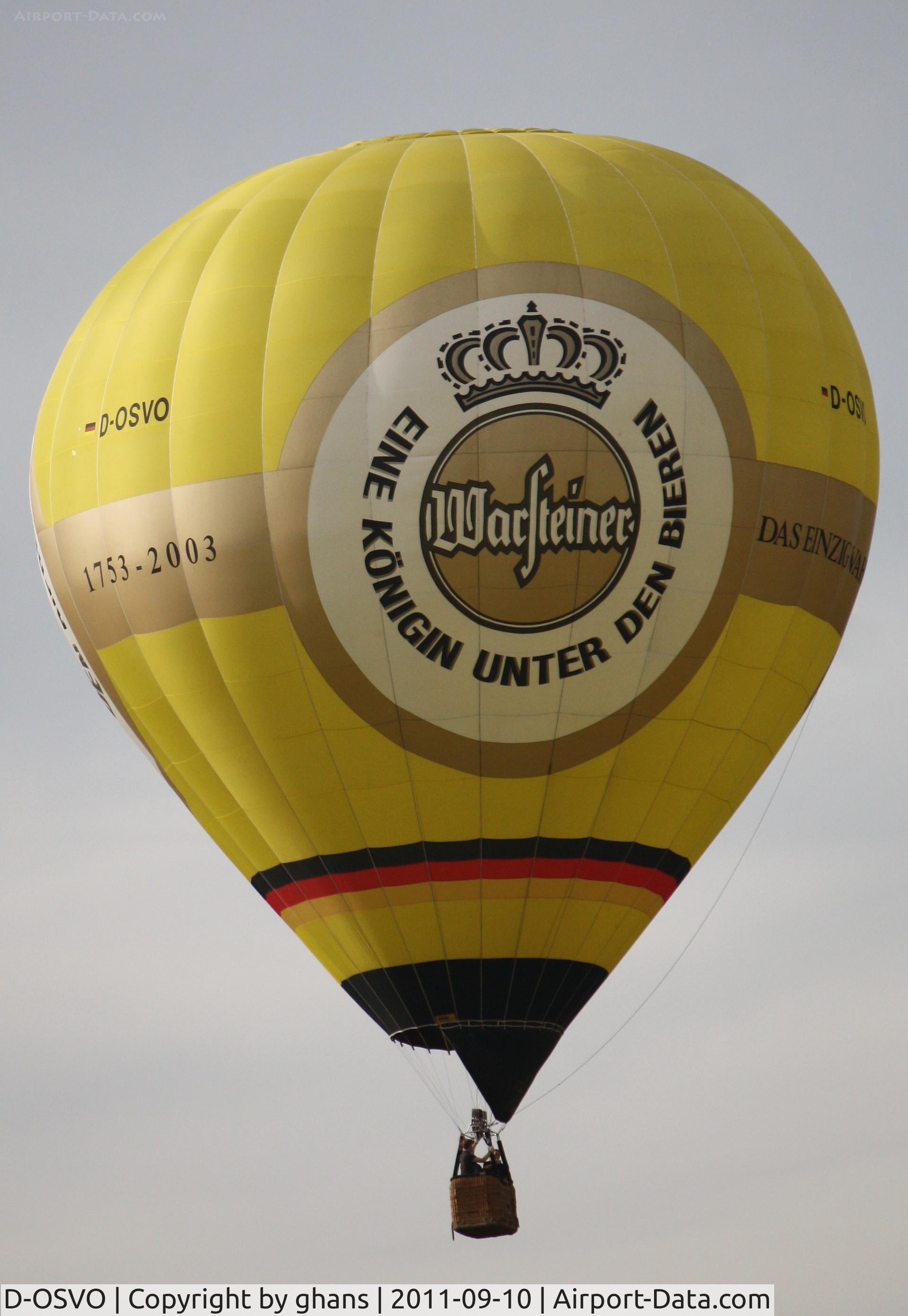 D-OSVO, 2003 Ultra Magic M-105 C/N 105/110, WIM 2011
'Warsteiner'