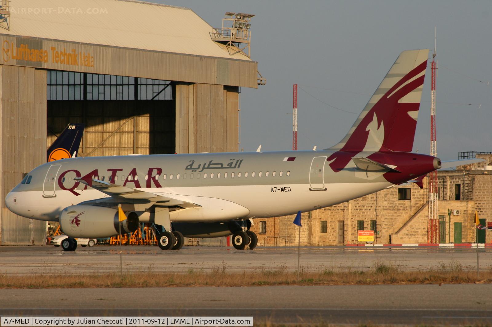 A7-MED, 2009 Airbus A319-133LR C/N 4114, Parked at Park 2