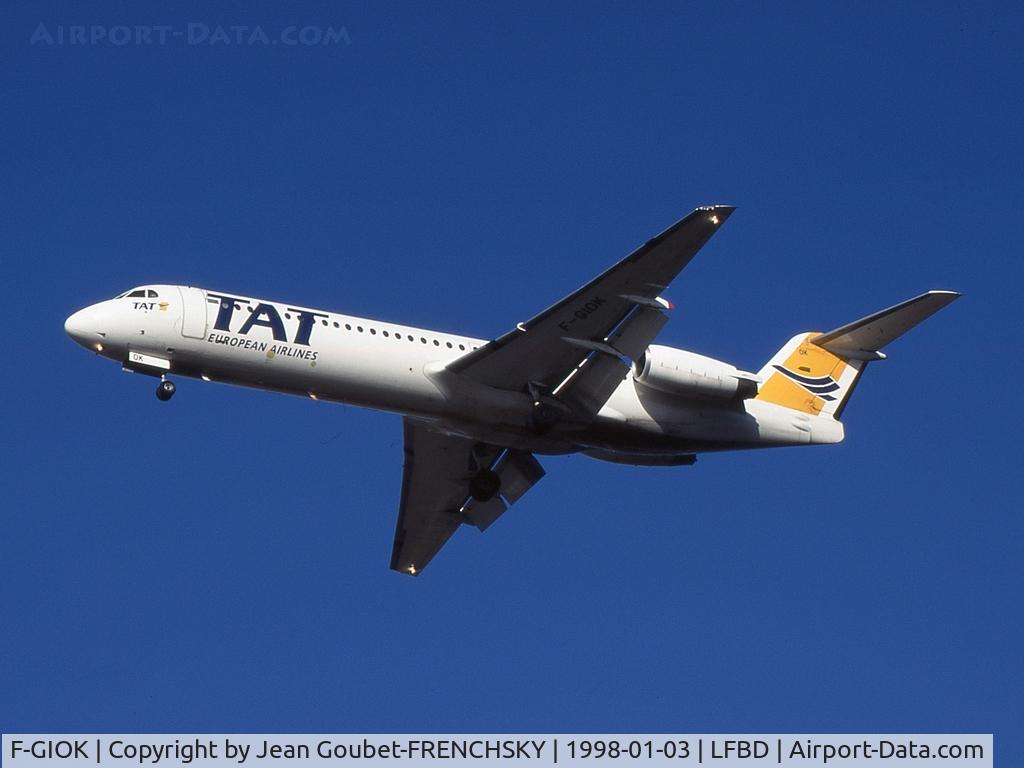 F-GIOK, 1993 Fokker 100 (F-28-0100) C/N 11455, landing 23
TAT EUROPEAN
