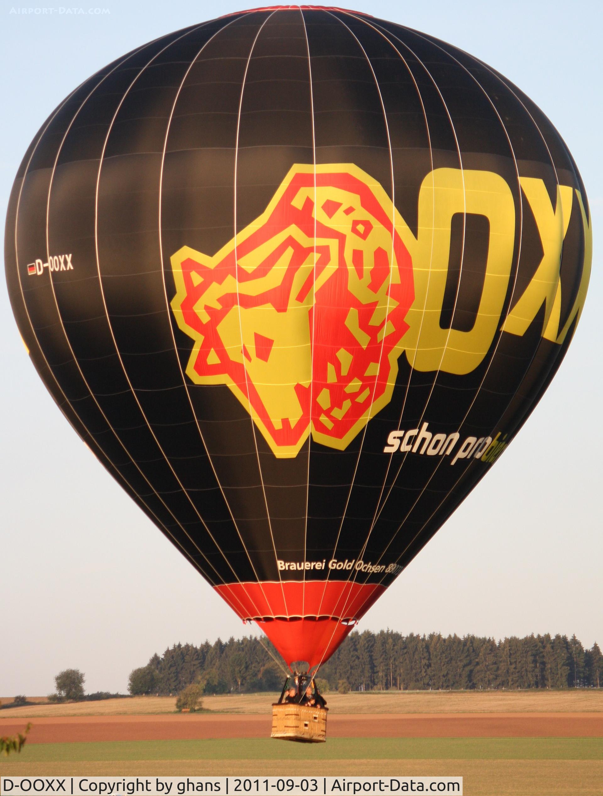 D-OOXX, Schroeder Fire Balloons G C/N 1457, WIM 2011
'Oxx Bier'