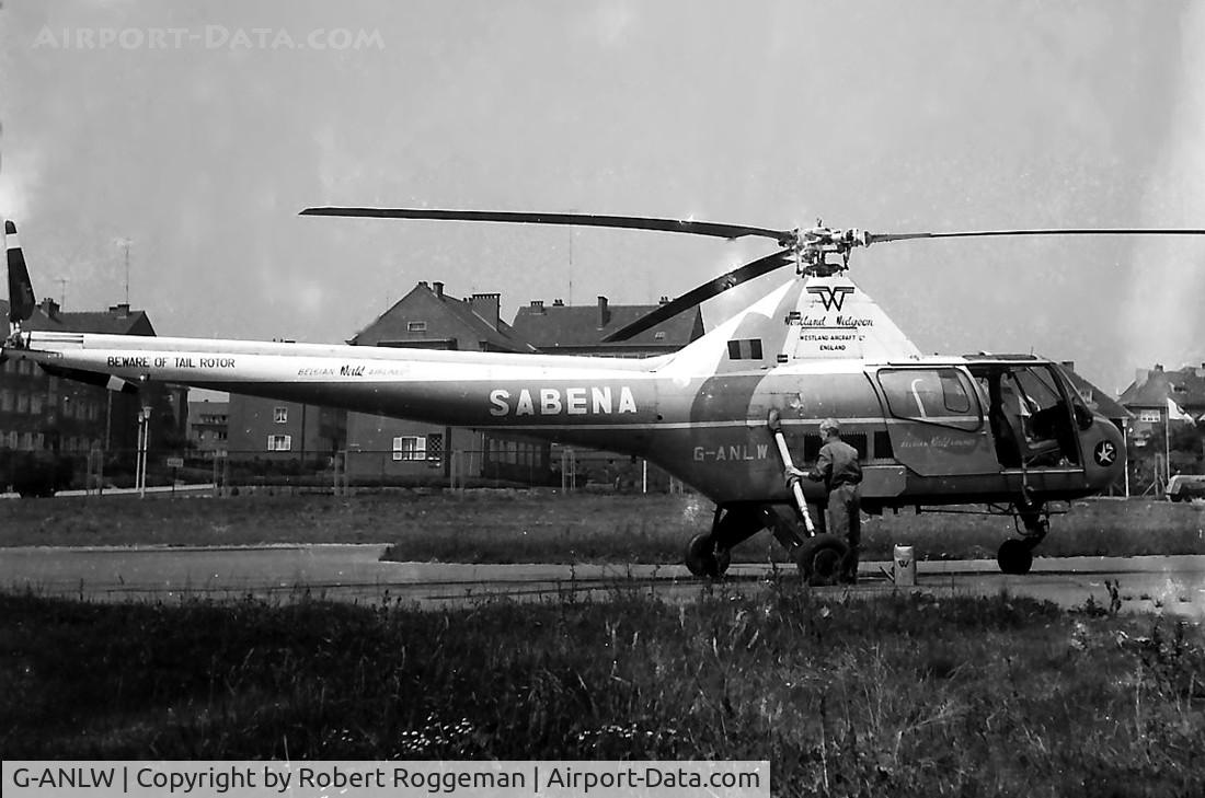 G-ANLW, 1954 Westland S.51 Widgeon Series 2 C/N WA/H/133, 1958.Leased by Sabena for the World Expo 1958.See World Expostar on nose.Picture taken on heliport expo Brussels.