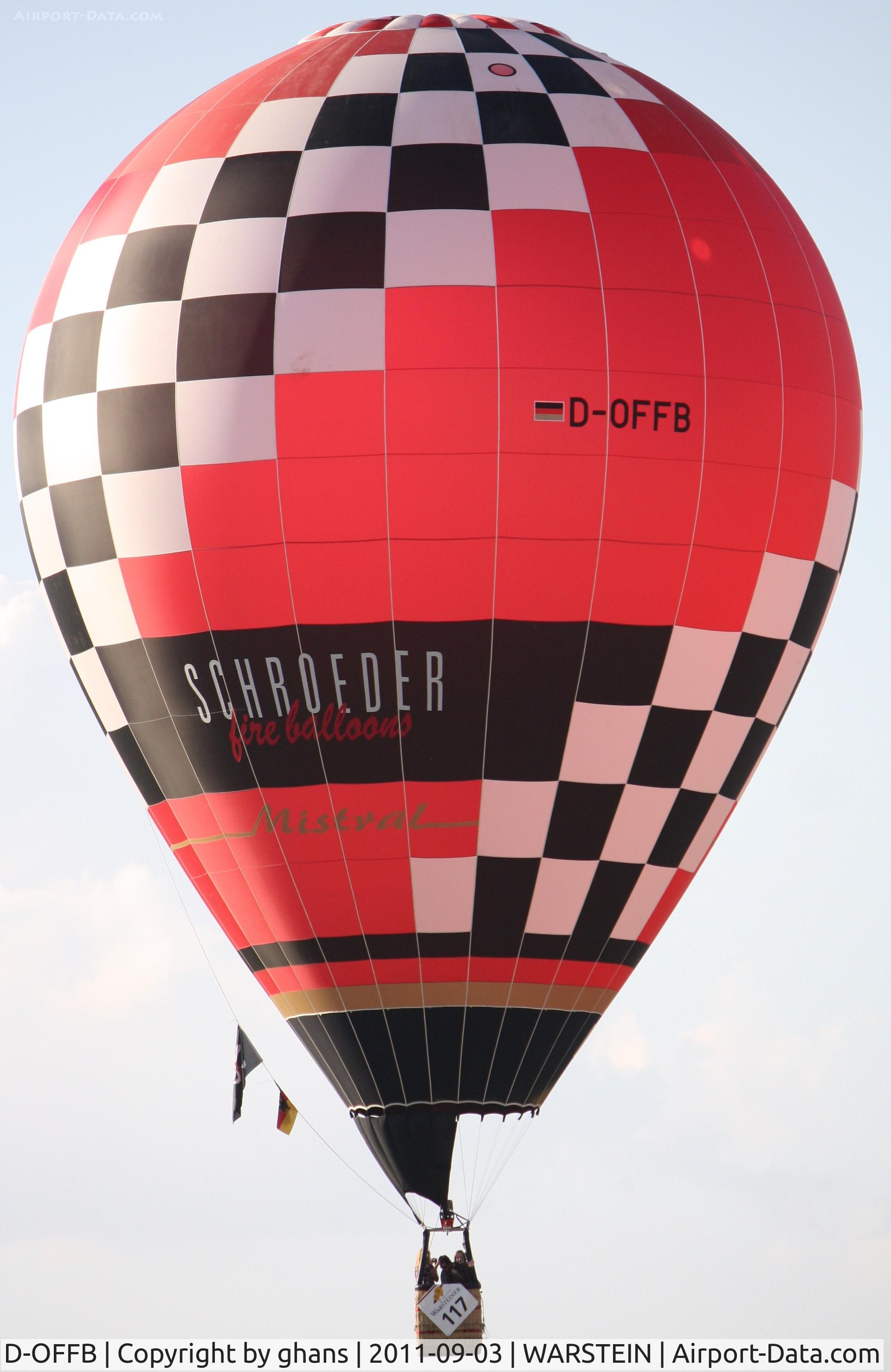 D-OFFB, 2009 Schroeder Fire Balloons Mistral C/N 1354, WIM 2011'Schroeder Fireballoons'