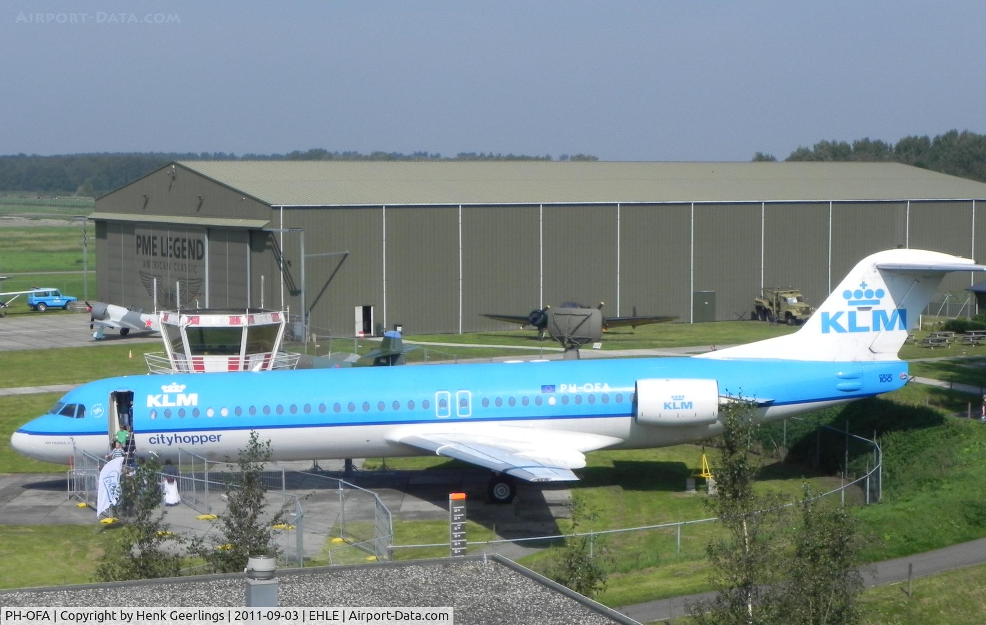 PH-OFA, 1988 Fokker 100 (F-28-0100) C/N 11246, Fokker 100 at the Aviodrome Aviation Museum at Lelystad Airport