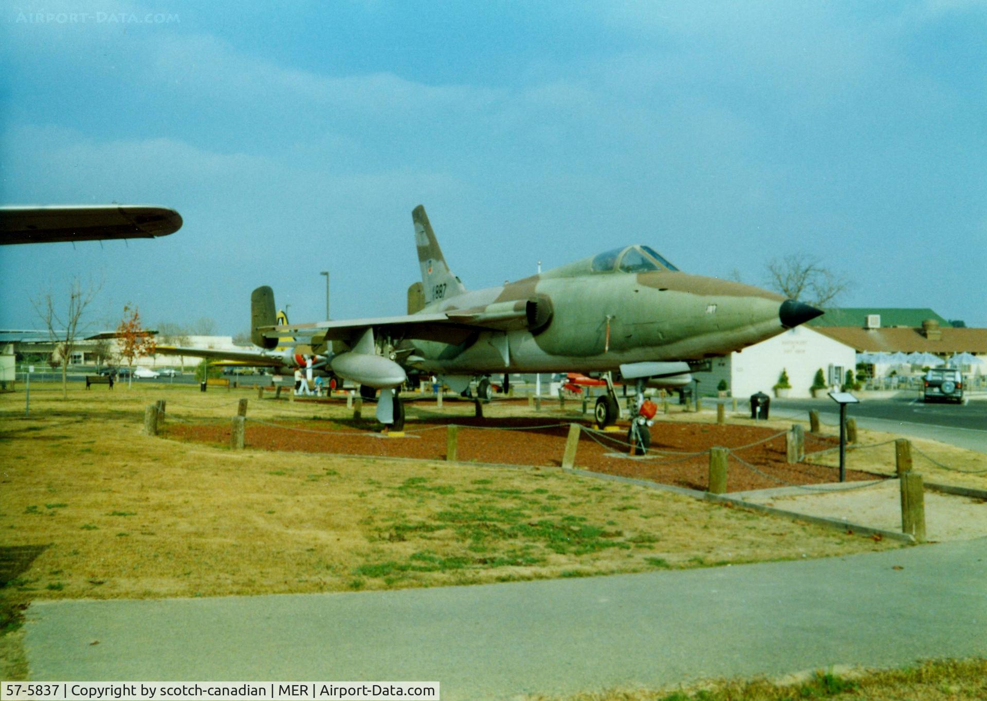 57-5837, 1957 Republic F-105B Thunderchief C/N B74, Republic F-105B at Castle Air Museum, Atwater, CA - July 1989