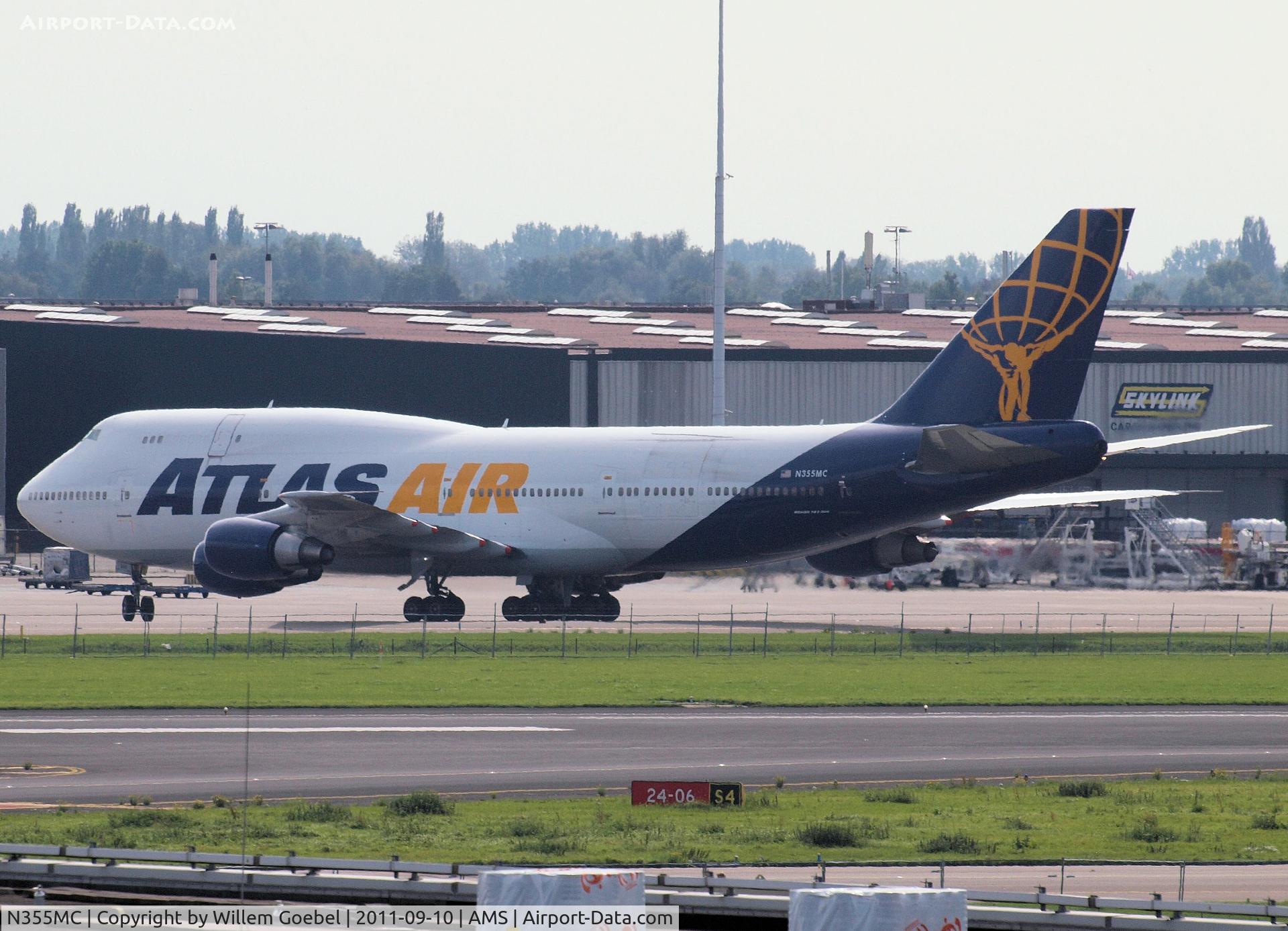 N355MC, 1985 Boeing 747-341 C/N 23395, Arrival on the Cargo platform