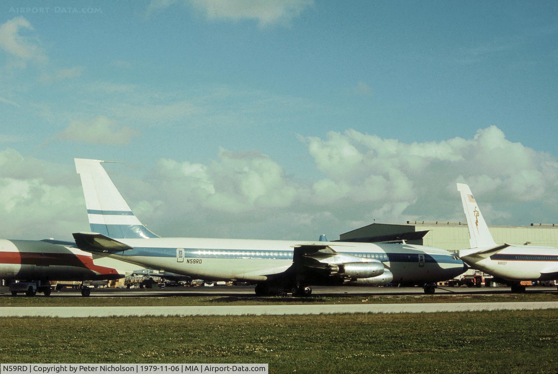 N59RD, 1960 Boeing 707-441 C/N 17905, Boeing 707-441 as seen at Miami in November 1979.