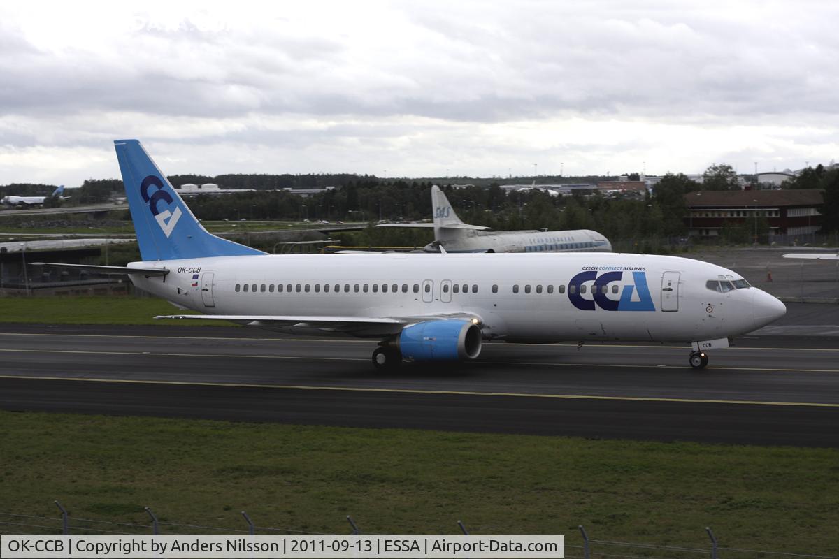 OK-CCB, 1991 Boeing 737-42C C/N 24813, Flight from Milan CQ7540.