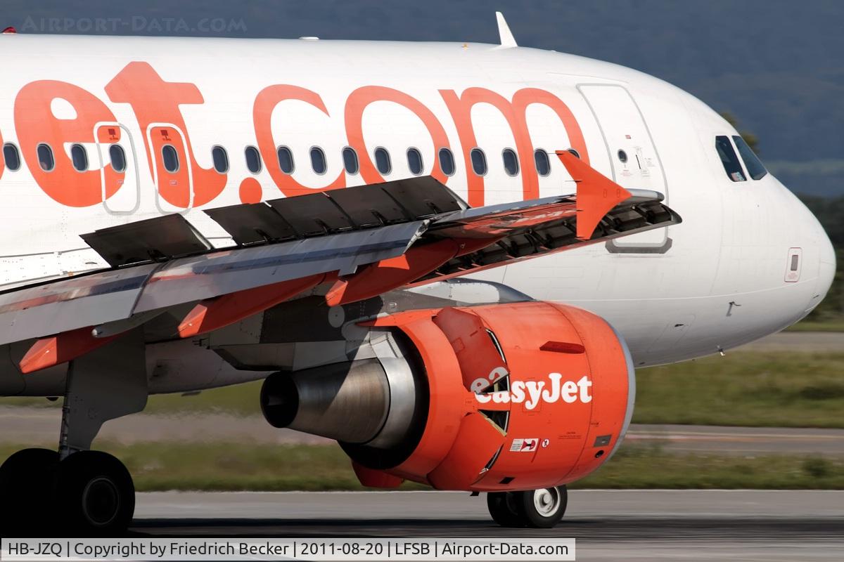 HB-JZQ, 2005 Airbus A319-111 C/N 2450, decelerating after touchdown