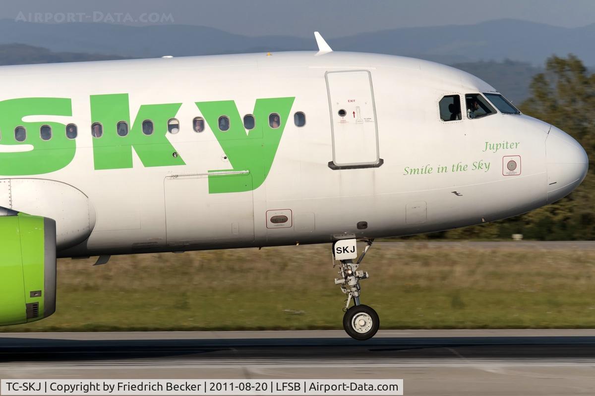 TC-SKJ, 1990 Airbus A320-211 C/N 138, decelerating after touchdown