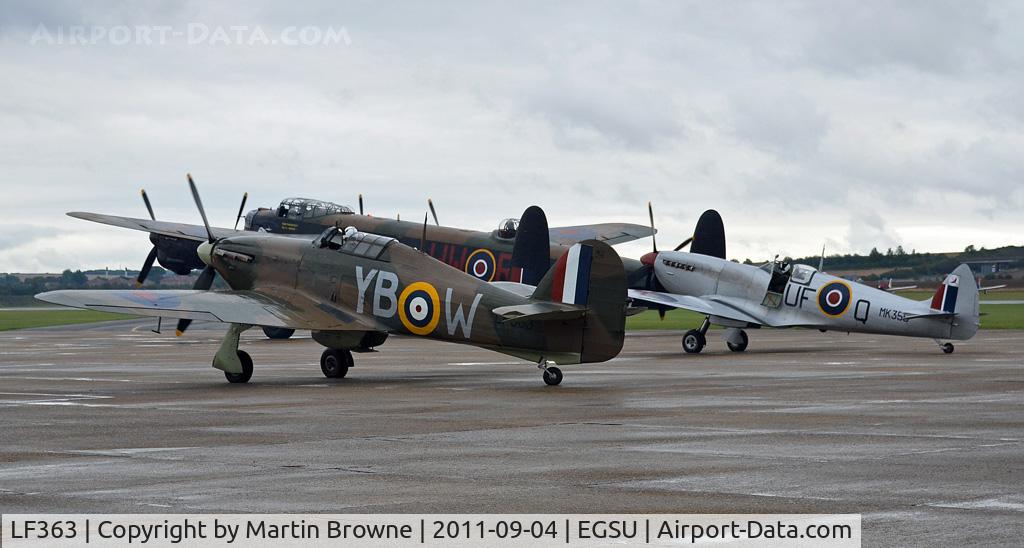 LF363, 1944 Hawker Hurricane IIC C/N 41H/469290, DULL AND RAINY LINE UP