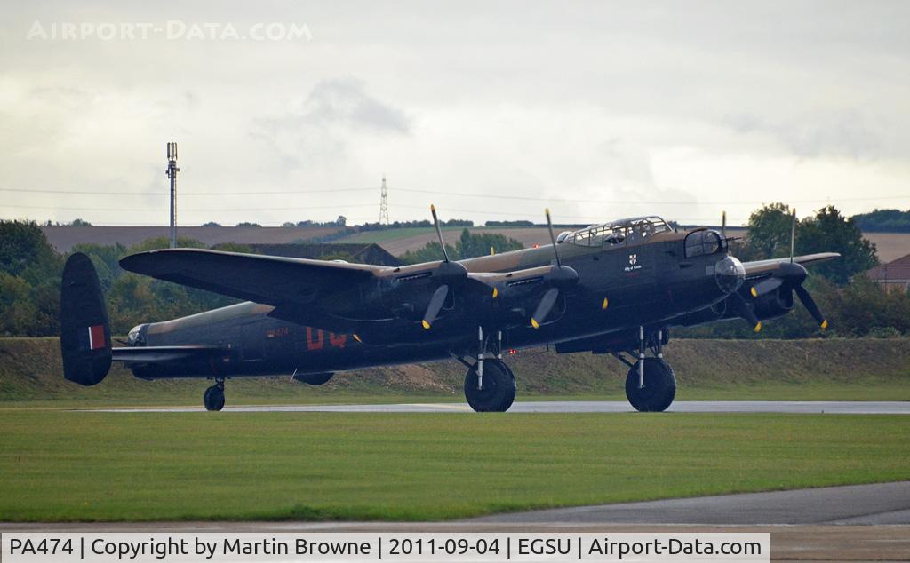 PA474, 1945 Avro 683 Lancaster B1 C/N VACH0052/D2973, THROUGH THE EXHAUST SMOKE OF ALL THE DISPLAY AIRCRAFT.