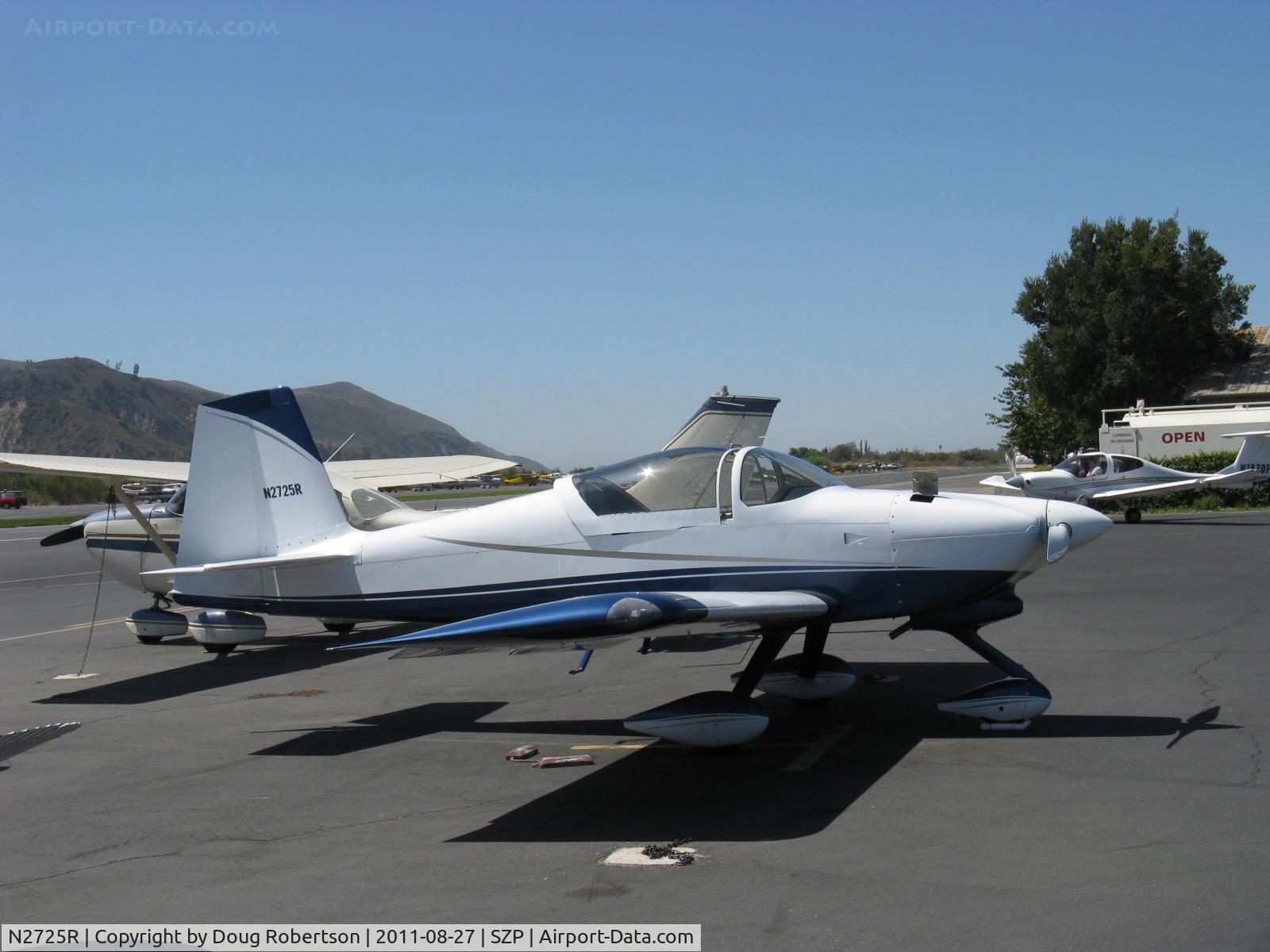 N2725R, 2007 Vans RV-7A C/N 001 (N2725R), 2007 Weaver BECKHAM 1 VAN's RV-7A, Lycoming IO-360-B1B 180 Hp