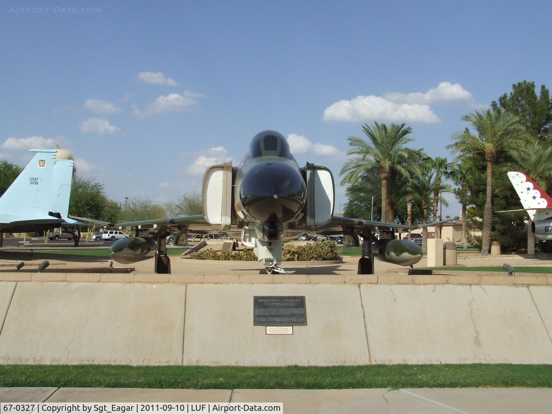 67-0327, 1967 McDonnell Douglas F-4E Phantom II C/N 3151, On display at Luke AFB AZ