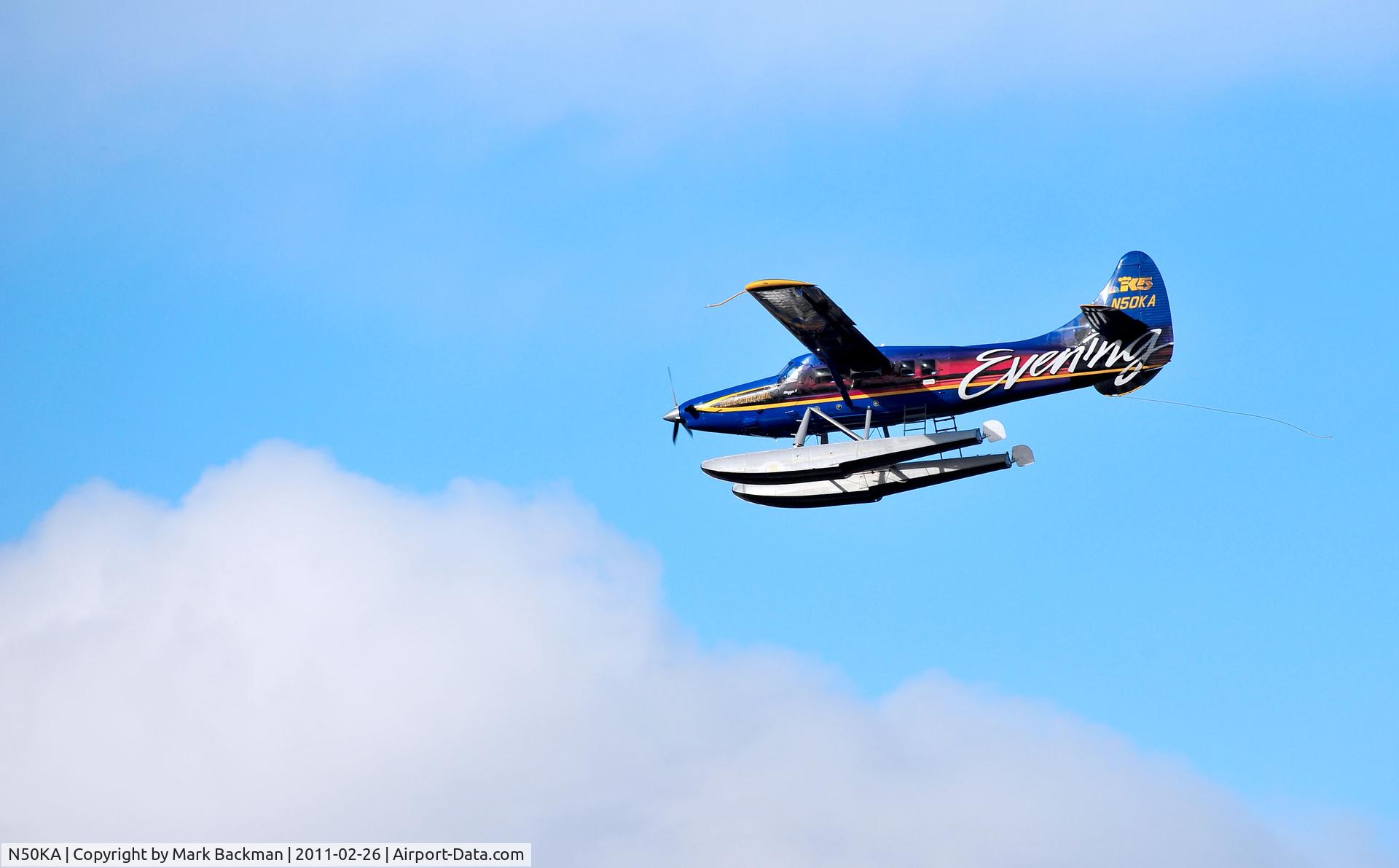 N50KA, 1956 De Havilland Canada DHC-3 Otter C/N 221, Maggie 2 on approach to Lake Union, Seattle, WA