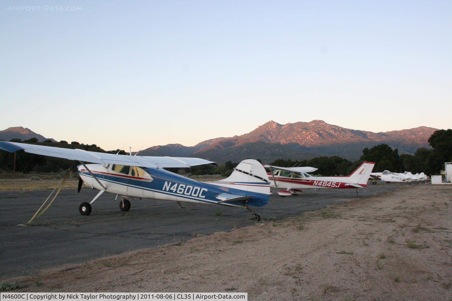 N4600C, 1953 Cessna 170B C/N 25544, Warner Springs