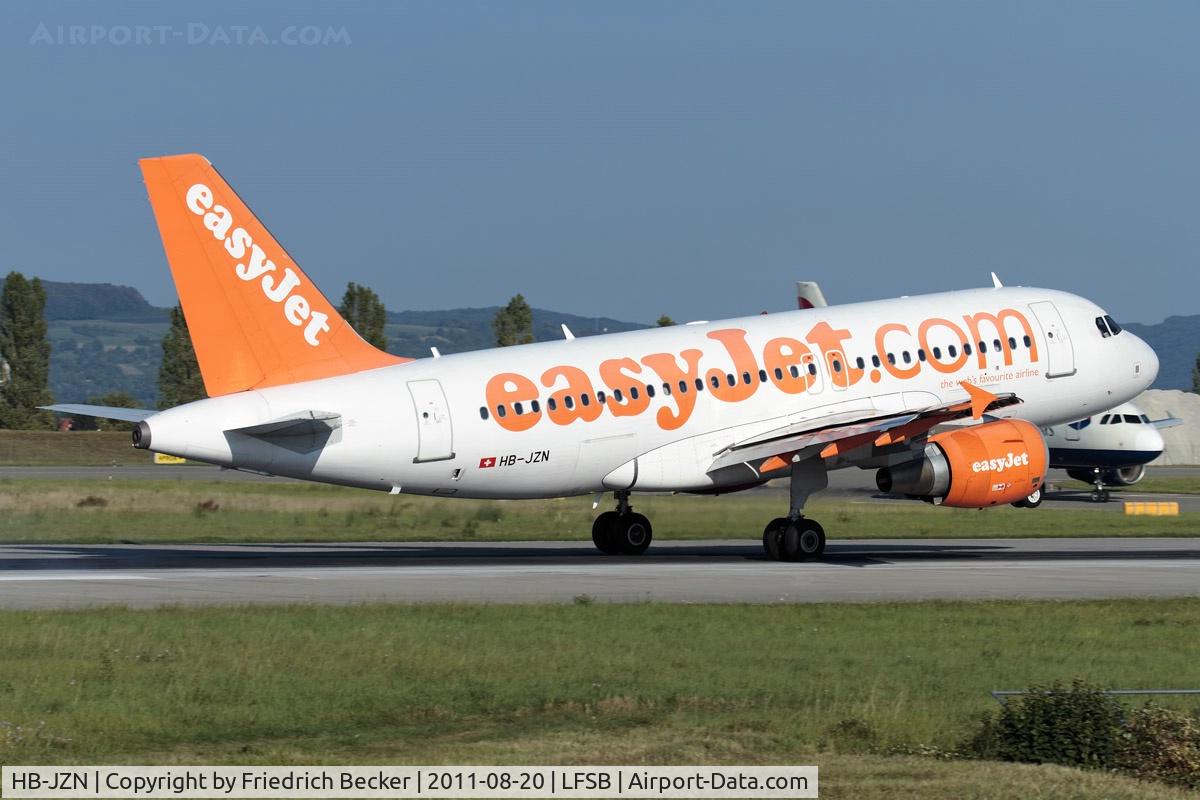 HB-JZN, 2005 Airbus A319-111 C/N 2387, touchdown