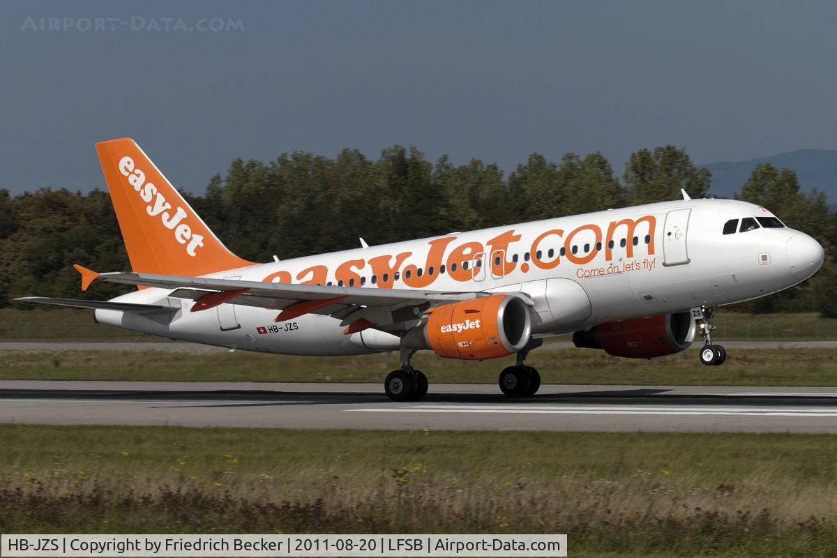 HB-JZS, 2007 Airbus A319-111 C/N 3084, touchdown