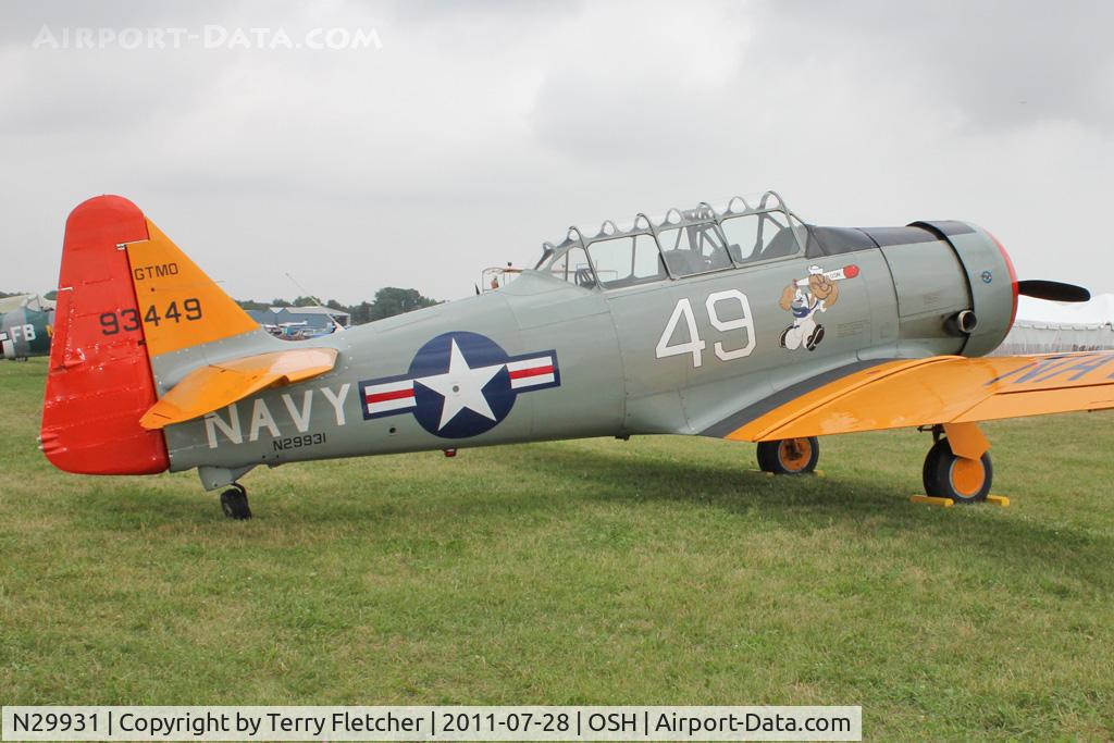 N29931, 1943 North American AT-6G Texan C/N 168-583 (49-3449), At 2011 Oshkosh