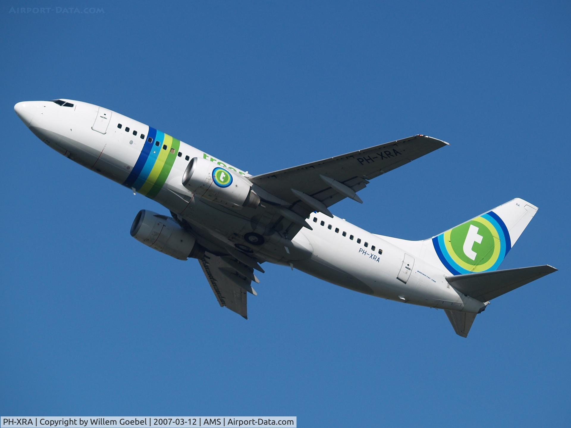 PH-XRA, 2001 Boeing 737-7K2 C/N 30784, The fourth of 5 photo's of this aircraft.This is the take off from AMS airport on 12-03-2007