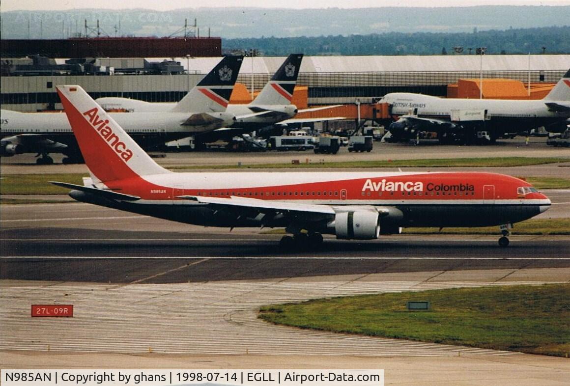 N985AN, 1990 Boeing 767-259 C/N 24618, Avianca Colombia