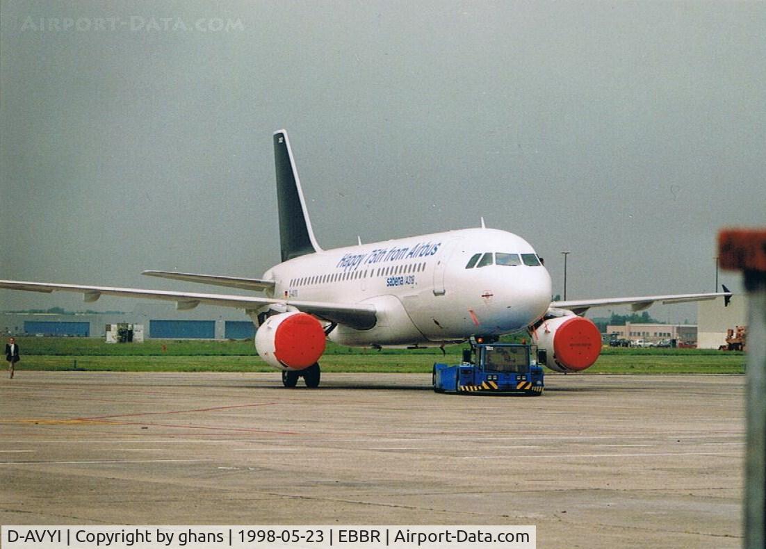 D-AVYI, 1998 Airbus A319-114 C/N 831, Happy 75th Sabena from Airbus. This aircraft is never delivered to Sabena but became C-GBIC for Air Canada.