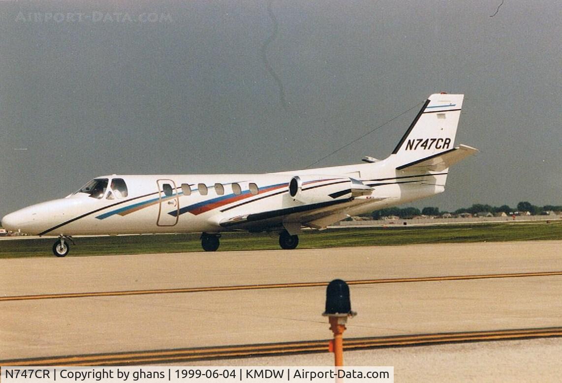 N747CR, 1990 Cessna 550 Citation II C/N 550-0643, Ready to depart Chicago-Midway