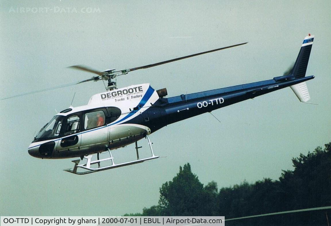 OO-TTD, Eurocopter AS-350BA Ecureuil C/N 9017, Above Ursel
