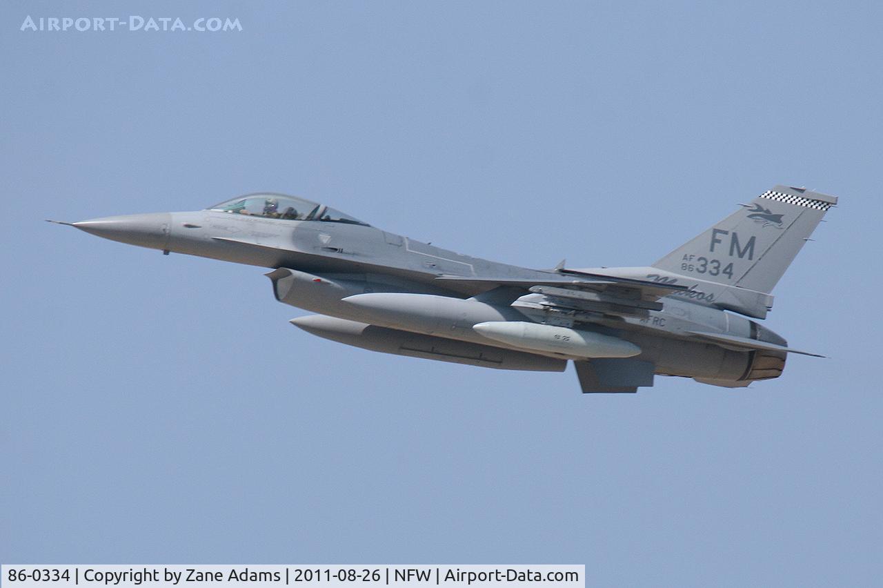 86-0334, 1986 General Dynamics F-16C Fighting Falcon C/N 5C-440, Departing NAS/JRB Fort Worth