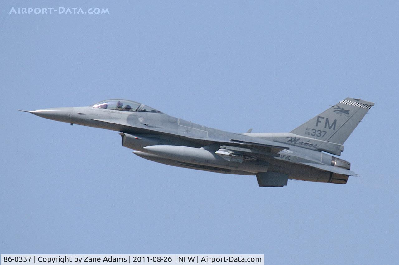 86-0337, 1986 General Dynamics F-16C Fighting Falcon C/N 5C-443, Departing NAS/JRB Fort Worth