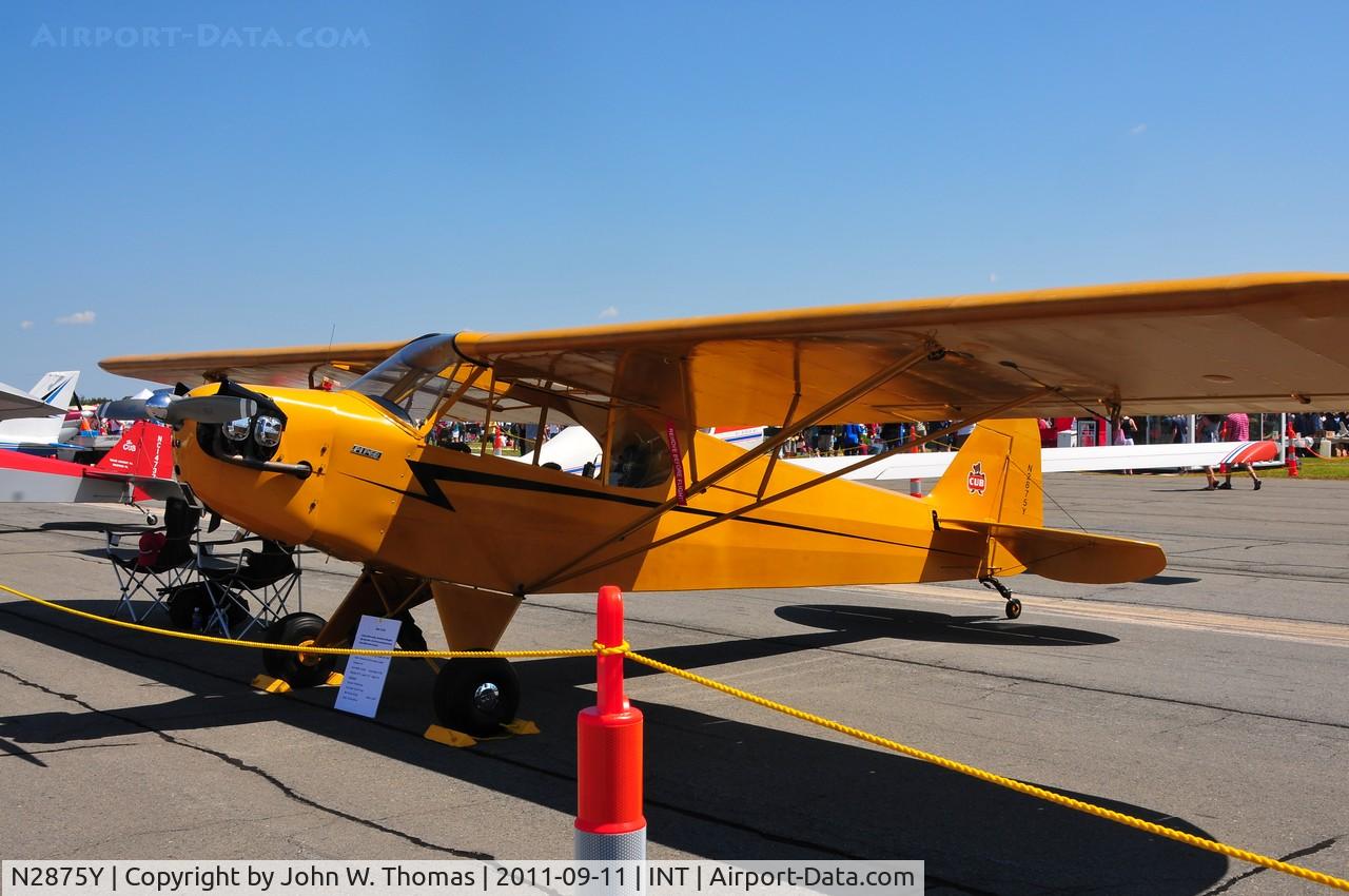 N2875Y, Piper J3C-65 Cub Cub C/N 22384, Winston Salem Airshow 2011